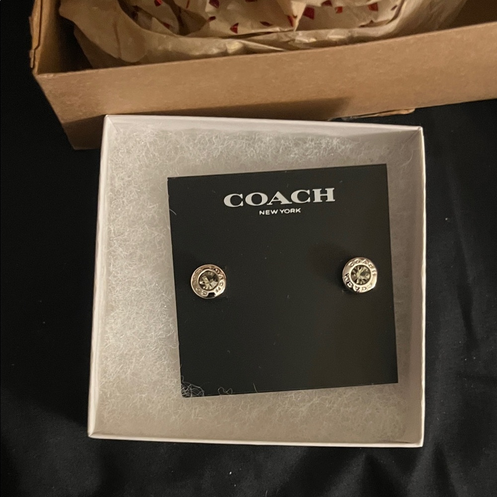 Coach Metallic Stud Earrings